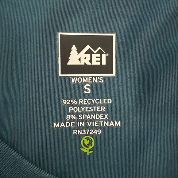 REI Shirt Womens Small Teal Blue Base Layer Top Layering Outdoors Cold Weather - Picture 6 of 7